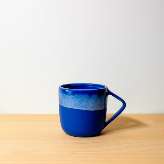 Blue Drip Mug (angular handle)