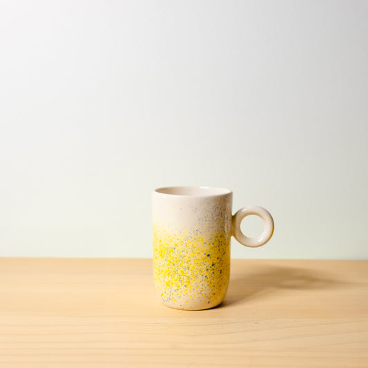 Double Espresso Cup Yellow 1 (with handle)