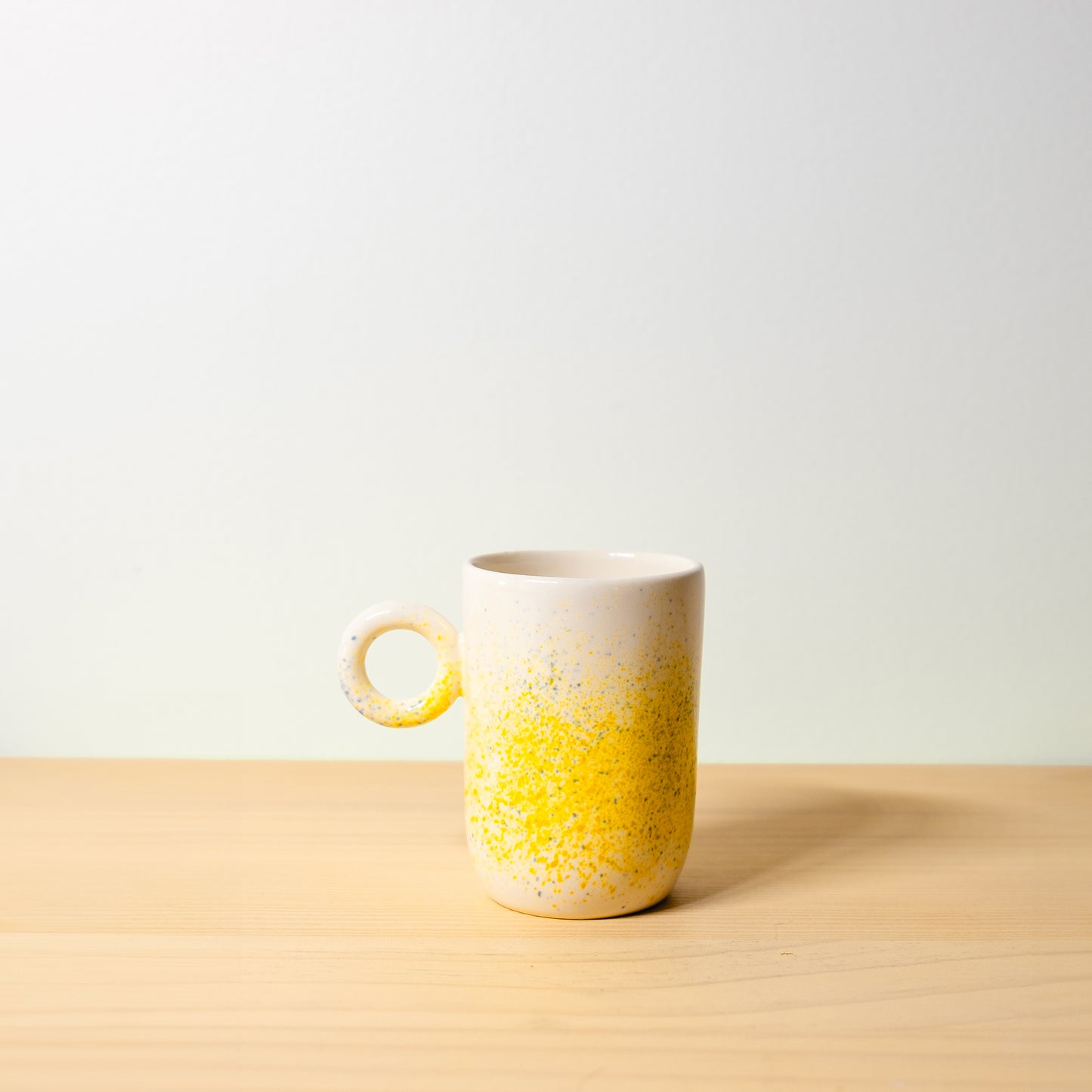 Double Espresso Cup Yellow 1 (with handle)