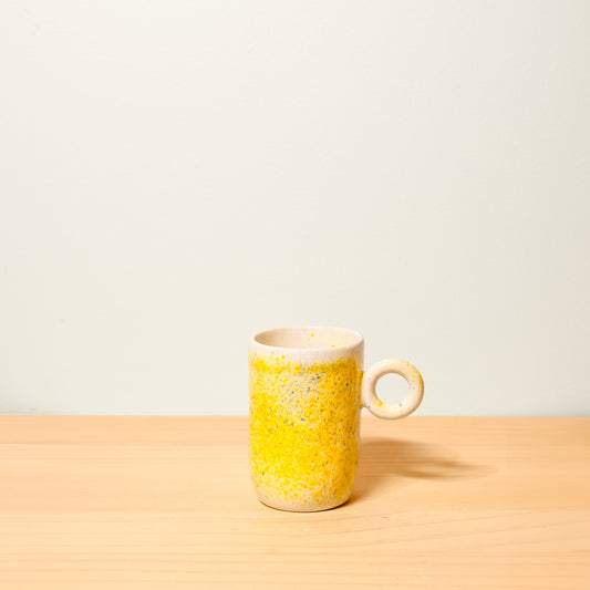 Double Espresso Cup Yellow 2 (with handle)